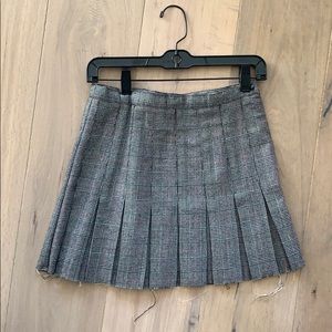 Wool Plaid Mini Skirt Furst of a Kind Brand